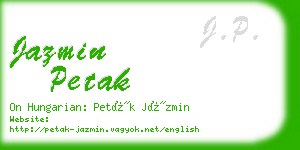 jazmin petak business card